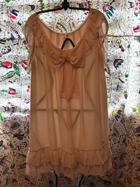 Poly baby doll dress with ruffles